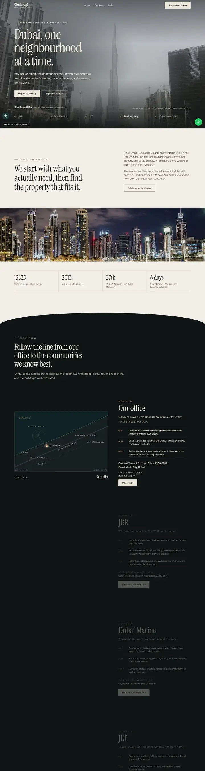 Class Living, home page