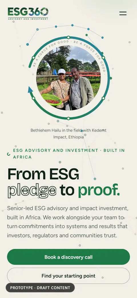 ESG360 Africa on a phone