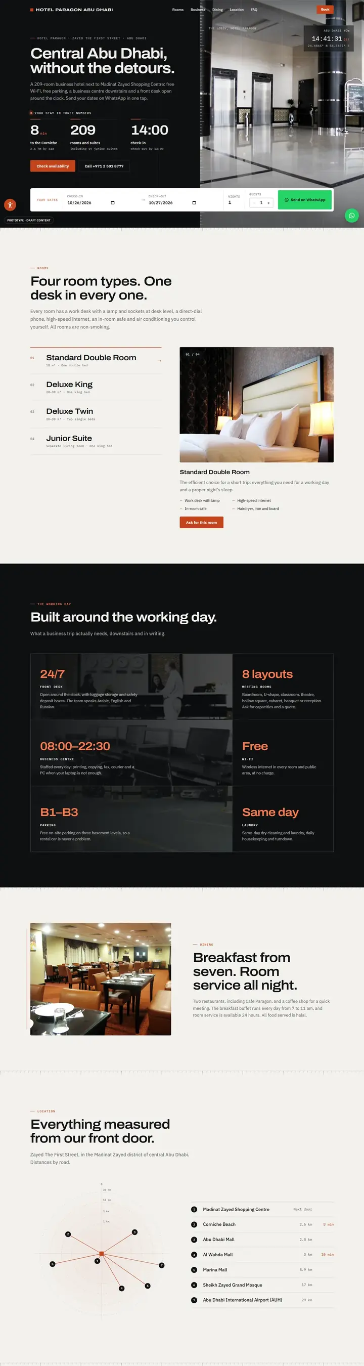 Hotel Paragon, home page