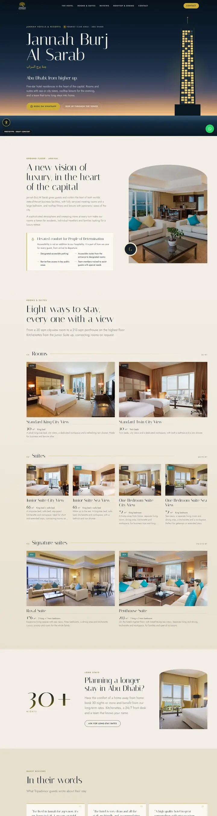 Jannah Burj Al Sarab, home page