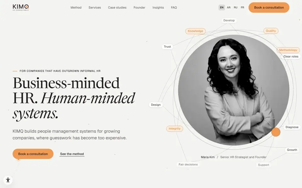 KIMQ HR Consultancy, home page