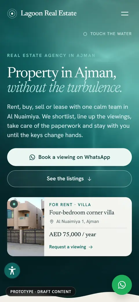 Lagoon Real Estate, home page