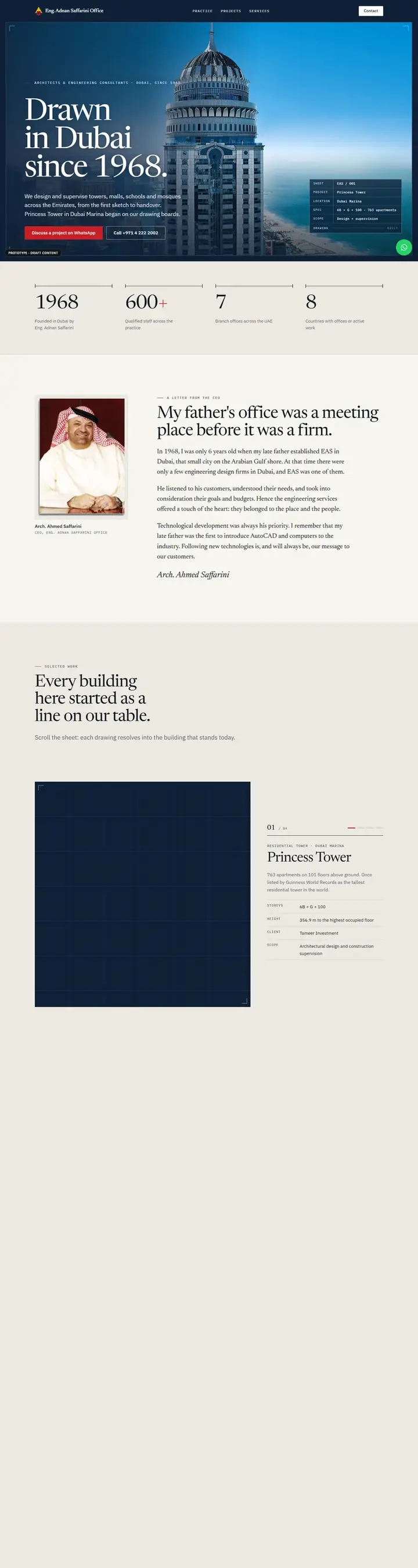 Adnan Saffarini Office, home page